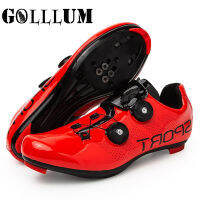 รองเท้าออกกำลังกายปั่นจักรยานชายล็อคตัวเอง Sepatu Road Bike 38-47ตัวระบายอากาศได้ดีจักรยานมืออาชีพแข่งขี่รถรองเท้าขนาดใหญ่