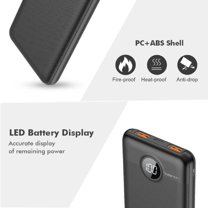 mofit-m13pd-pro-powerbank-10000mah-qc-3-0-pd20w-พาวเวอร์แบงค์ชาร์จเร็ว-หน้าจอแสดงผล-led-รับประกันสินค้า-1-ปี