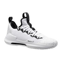 รองเท้าบาสเก็ตบอล สีขาว ดำ รองเท้าบาส TARMAK Mens Womens Low-Rise Basketball Shoes Fast 500 - White/Black