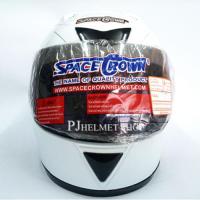 Space Crown หมวกกันน็อคหุ้มคาง รุ่นfighter สีขาว (ไซค์ M 57-58เซนติเมตร)