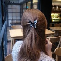 * ผู้หญิง Rhinestone ผีเสื้อ Hairclip ผมหางม้า Holder อุปกรณ์เสริมผม QC8191638