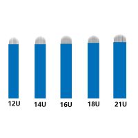 ปากกาสักคิ้วแบบพกพานาโน0.18มม. รูปตัวยูงอได้12U 14U 18U 16U รอยสักแต่งหน้าคิ้วถาวร21U มีแปรงสำหรับแต่งหน้าอุปกรณ์สัก