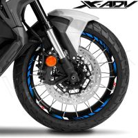 สติกเกอร์สะท้อนแสงสำหรับฮอนด้า Xadv X-ADV 350 750X ผจญภัยล้อรถจักรยานยนต์17 ″ 15 ″ อุปกรณ์เทปลายรูปลอกติดขอบกันน้ำ