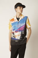 ESP เสื้อเชิ้ตฮาวายลายกราฟิก ผู้ชาย | Graphic Print Hawaiian Shirt | 3646