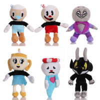 Cuphead &amp; Mugman 1Pcs 22-30ซม. เกม Cuphead Plush ของเล่นตุ๊กตา Cuphead &amp; Mugman Boss The Devil Legendary Chalice Plush Soft ตุ๊กตาของเล่นของขวัญเด็ก