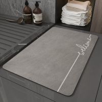 [A Warm] HomeMatFleece BathroomWater Absorption Non Slip Memory Foam Absorbent Washable Rug Toilet Floor Mat