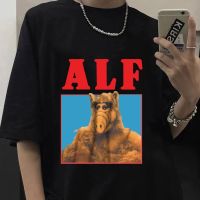 Alf Gordon ชัมเวย์เสื้อยืด Tv Comedy Sitcom แมวพิมพ์เสื้อยืดเสื้อผ้าฝ้ายขนาดใหญ่สั้นสำหรับผู้ชายเสื้อ T เสื้อ Tops Streetwear