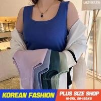 Plus size tanktop❤ เสื้อกล้ามสาวอวบ ไซส์ใหญ่ ผู้หญิง เสื้อกล้ามไหมพรม ทรงสลิมฟิต คอเหลี่ยม ฤดูร้อน สไตล์เกาหลีแฟชั่น V728