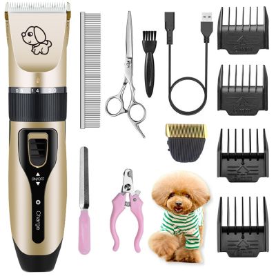 ☇✙ Electrical Dog Hair Trimmer USB Charging Pet Hair Clipper Rechargeable Low-Noise Cat Hair Remover Grooming Hair Cutter Machine