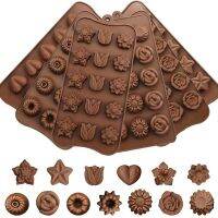 Silicone Chocolate Moulds Flower Pentagram Stars Seashells 3D Silicone Moulds for Ice Cubes Candy Cake Decorating Ice Maker Ice Cream Moulds