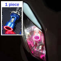 Plug&amp;play 30W 3200lm LED H4 Car Headlight Hi-low Beam HS1 P43T Motorcycle Auto Scooter Light Angel Eye Blue White 6000K 1224V