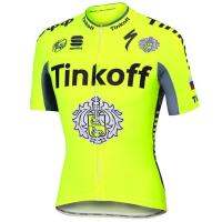 ทางออกโรงงาน  Tinkoff ผู้ชายแขนสั้นขี่จักรยานย์เสื้อและ BIbshorts สำหรับ MTB วิบาก Sportwear