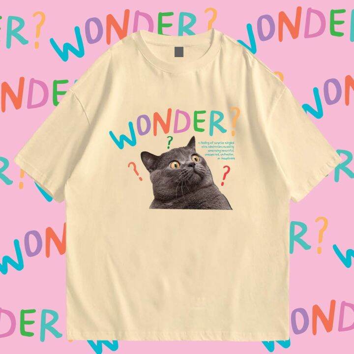 พร้อมส่งเสื้อเฮีย-เสื้อยืด-wonder-cat-cotton-100-พรีเมี่ยม-cotton-t-shirt