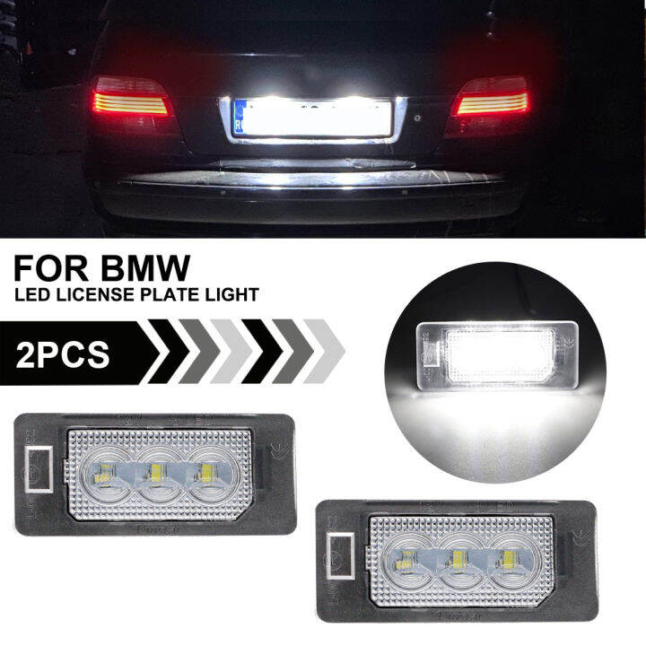 2PCS LED License Plate Light For BMW E46 E90 F10 E60 E39 F15 F16 E70 E71 E92 E93 M3 No Error