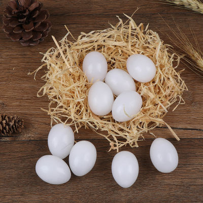 [aCHE] 10pcs สีขาวของแข็งพลาสติกนกพิราบไข่ Dummy ปลอมไข่ฟักวัสดุ