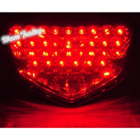 โครเมี่ยม Led ไฟท้ายหางเบรกเปิดสัญญาณไฟแบบบูรณาการควันสำหรับ2004-2005 SUZUKI GSXR600 GSXR750 GSXR GSX-R 600 750 K4