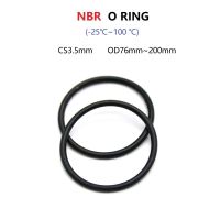 NBR O แหวนซีลปะเก็นความหนา CS3.5mm OD76 ~ 225mm มิลลิเมตรไนไตรล์ Butadiene ยาง Spacer ความต้านทานน้ำมันเครื่องซักผ้าทรงกลม