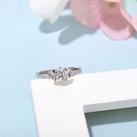 IOGOU 0.5กะรัต D สี Moissanite เพชรแหวนหมั้นสำหรับผู้หญิง925เงินที่ไม่ซ้ำกันรูปดอกไม้แหวนเครื่องประดับจัดงานแต่งงานของขวัญ