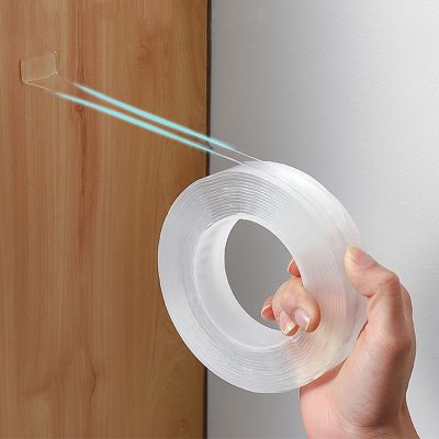 1/3/5M Double Sided Adhesive Tape Waterproof Reusable Wall Stickers Transparent Strong Sticky Glue For Car Bathroom Kitchen