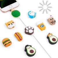 การ์ตูน Mini Usb Cable Protector น่ารัก 1 ชิ้นสาย Winder สำหรับ Iphone Android สายชาร์จแขนป้องกันทนทาน-sgretyrtere