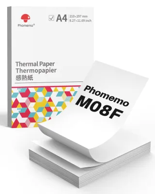 Phomemo A4กระดาษความร้อนที่เข้ากันได้กับกระดาษความร้อนสำหรับเครื่องพิมพ์ความร้อน A4แบบพกพา M08F Phomemo สำหรับกระดาษพิมพ์200แผ่น