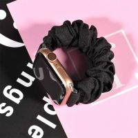 Scrunchie Strap For Apple Watch Band 40mm 44mm 45mm 42mm 38 mm Elastic Nylon Solo Loop bracelet iWatch Band 7 6 5 4 3 se 41 mm