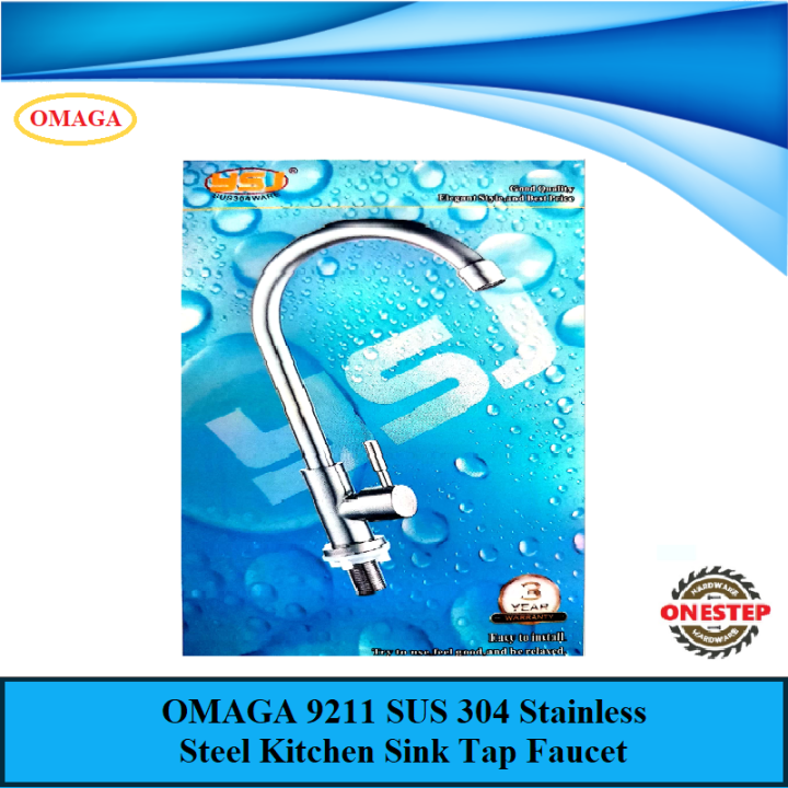 Hardware Onestep OMAGA 9211 SUS 304 Stainless Steel Kitchen Sink Tap