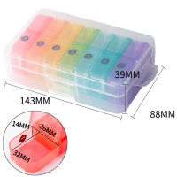 Storage Box Moisture-proof Transparent Storage Container Case Week Portable Organizer Pill Tablet