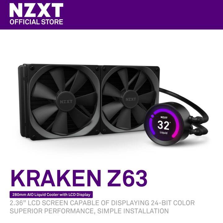 NZXT Kraken Z63 280mm AIO Liquid Cooler With LCD Display (LGA 1700 ...