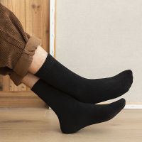 【Bfuming】 Korean Socks High Quality Thicken Solid Color Mens Socks Korean Fashion Autumn Winter Warm Length Socks