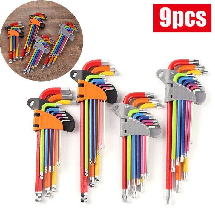 Allen Key Set Hex Wrench Screwdriver Set Hexagon Spanner Universal 9Pcs