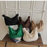 Túi phao túi đeo chéo siêu rộng chất liệu phao trần bông