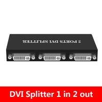 1x2/1x4 Port DVI Splitter 1 in 2 Out/ 1 in 4 Out Split 1 Video Signal to 2 /4 Displays with eu or us or uk or au power adapter Cables