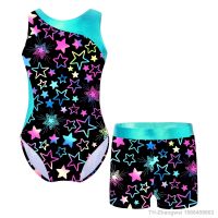 Kids Girl Ballet Dance Gymnastic Leotard Sleeveless Bodysuit with Shorts Skating Stage Performance Dancewear Swimwear Sportswear