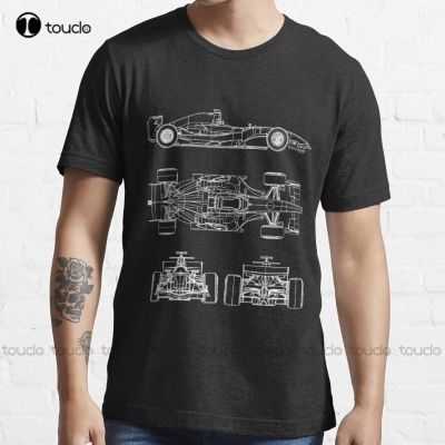 Formula Race Car Blueprint Project Trending T-Shirt Mens Dress&nbsp;Shirts Custom Aldult Teen Unisex Digital Printing Tee Shirts Tee