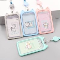 【hot sale】 ❃♗✢ B11 1PC Cute Cartoon Card Holder Cat Bus Card Case ID Card Sleeve Retractable Reel Lanyard Bank Kids Gift Identity Credit Cover Case/Multicolor