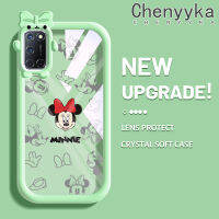 เคส Chenyyka สำหรับ OPPO A52 A72 A92 4G เคสการ์ตูนแฟชั่นมินนี่น่ารักสร้างสรรค์ป้องกันเลนส์กล้องมอนสเตอร์ตัวเล็กๆซิลิโคนแบบใสเคสมือถือกันกระแทกเคสนิ่ม