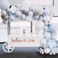 （koko party supplies）ลูกโป่งโค้ง SetWhite สีเทา BalloonBaby ล้างบาปอาบน้ำผู้ใหญ่เด็กวันเกิดปาร์ตี้ตกแต่งบอลลูน