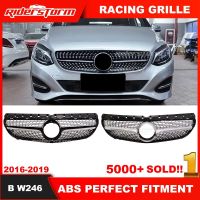 2015-2018 W246 Diamond Grille Black Silver For merced B Class W246 Front Bumper Racing GrillB180 B200 B250 B220 W246 Grille