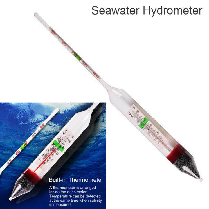1.0001.060 glass salinity meter seawater densimeter seawater hydrometer for aquariumaquaculture