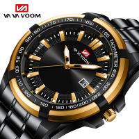 VAVAVOOM TOP BAND Business Watch Men Waterproof Watch Stainless Steel Luxury Gold Watch Quartz Watch