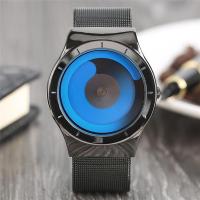 Unique Gradual Change Color Quarzt Wristwatch for Men Turntable Watch Non-analog Male Clock Unisex Student Relogio Masculino