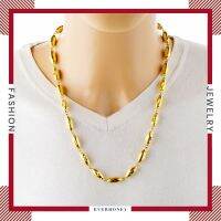 Everhoney Men Chunky Miami Cuban Chain สร้อยคอ5มม./6มม. กว้าง18K Gold Plated Hip Hop โซ่สำหรับผู้ชาย,Cool Boys, Boss Gold Chain