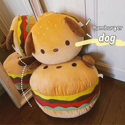 【YF】 Sanrio Pochacco Dog Burger Plush Toy Padded Cinnamoroll Cushion Pillow Hamburger Boy Girl Decor Gift