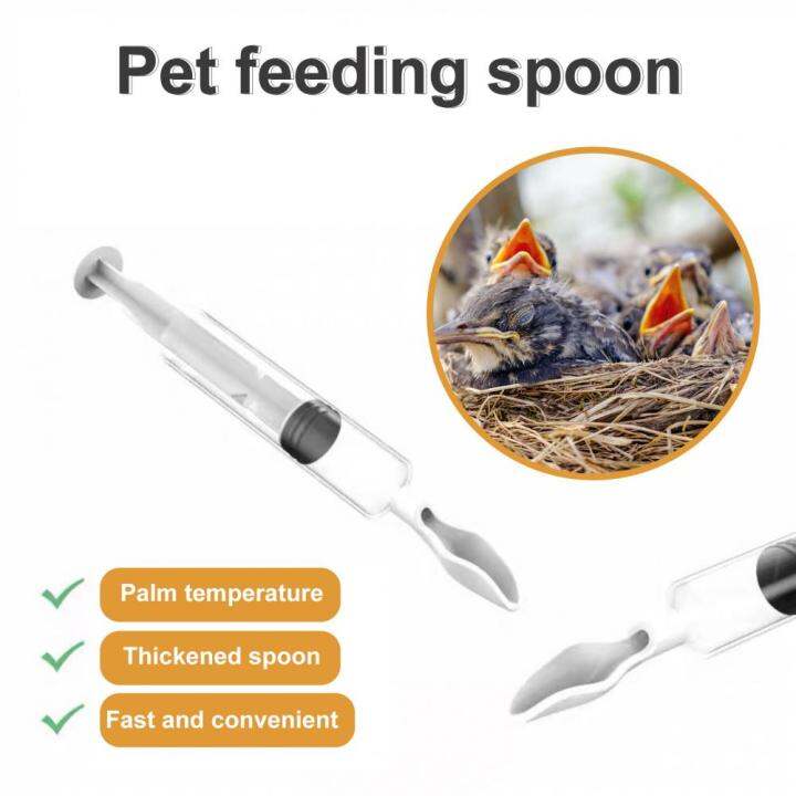 เข็มให้อาหารอาหาร1ชุด-bird-baby-feeder-พร้อม-scale-ที่ถอดออกได้-mini-ช้อนพลาสติก-gavage-tube-feeding-tool-สำหรับ-parrot-small