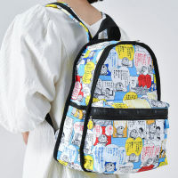 2023 Lesportsac ใหม่ฤดูร้อนใหม่ Ding Dong Cat ภาพวาดต้นฉบับแบรนด์ร่วมกระเป๋าใส่เหรียญพิมพ์กระเป๋าสะพายคอลเลกชัน G797