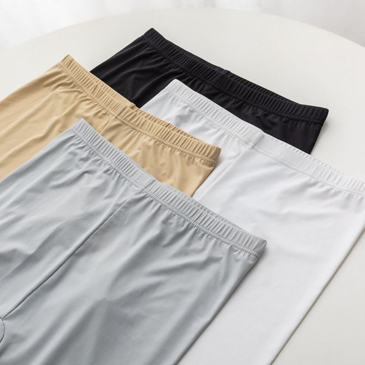 seamless-ice-silk-safety-short-pants-women-thin-plus-size-high-waist-under-skirt-boxers-panties-anti-rub-thigh-safety-shorts