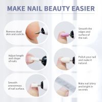 ANLAN 5 in 1 Electric Nail File Drill Kit Nail Art Drill Grinder Tips Manicure Toenail Pedicure Salon Pen Shape Set
