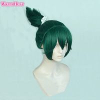 High Quality Kiriko Game OW Cosplay Wig Kiriko Green Ponytail Wigs 2022 New Heat Resistant Hair Halloween Women Wigs + Wig Cap