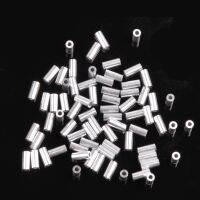 tube Connector sleeve [hot]2000Pcs/lot tackle Fishing 1.0mm~2.0mm fishing Round crimp White Aluminum Line Accessories